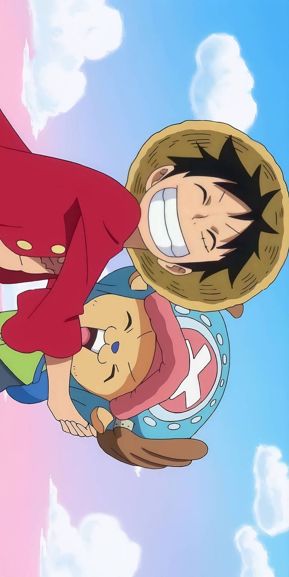 Caption: Luffy and Chopper From One Piece on iPhone Wallpaper
