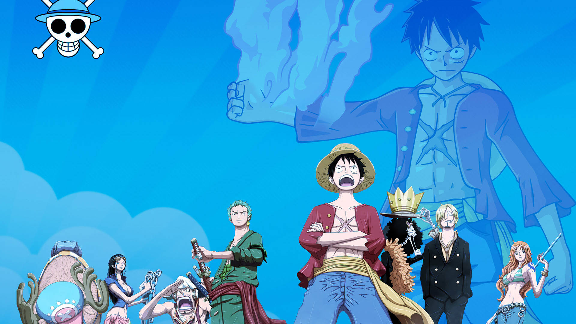 Luffy And Straw Hats One Piece Blue