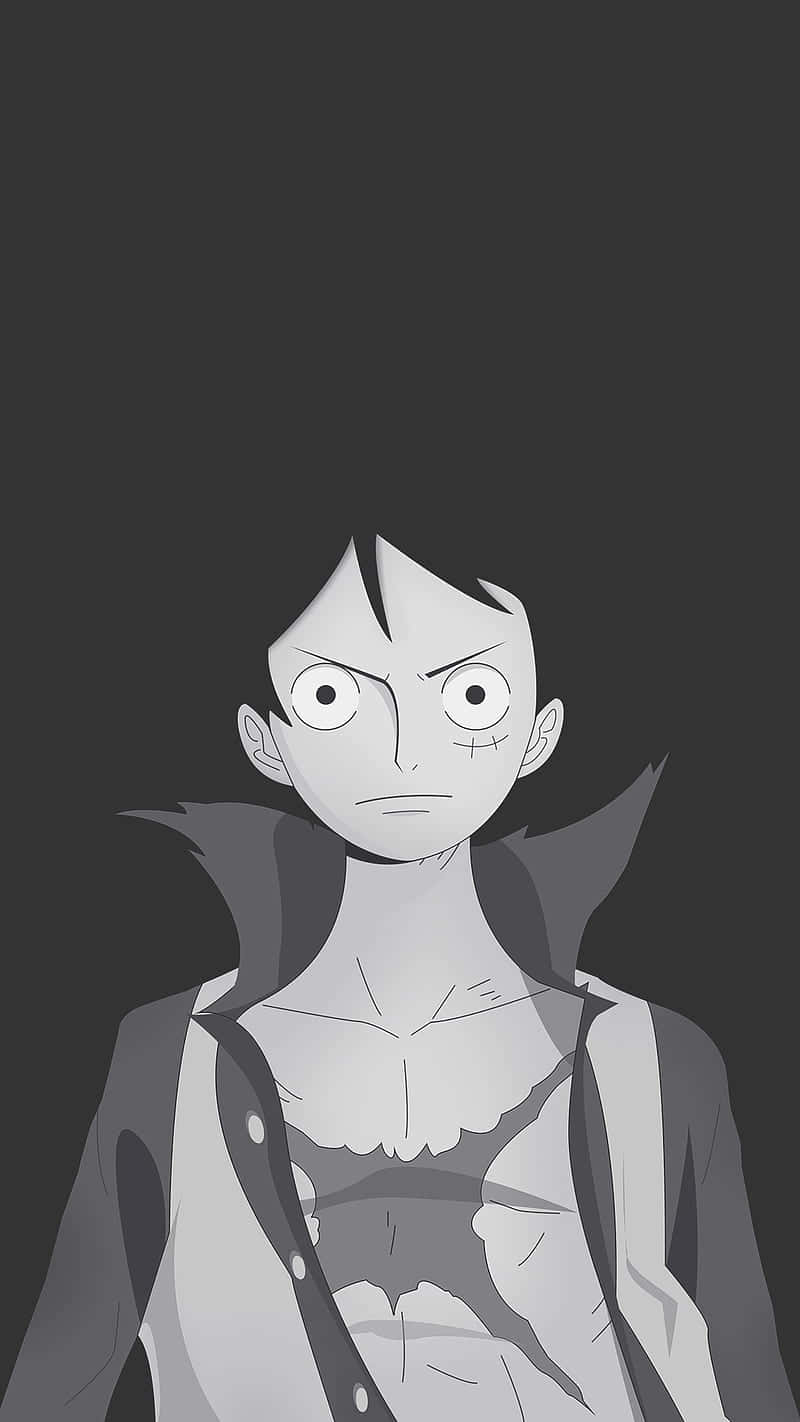 Luffy Black And White Wallpaper