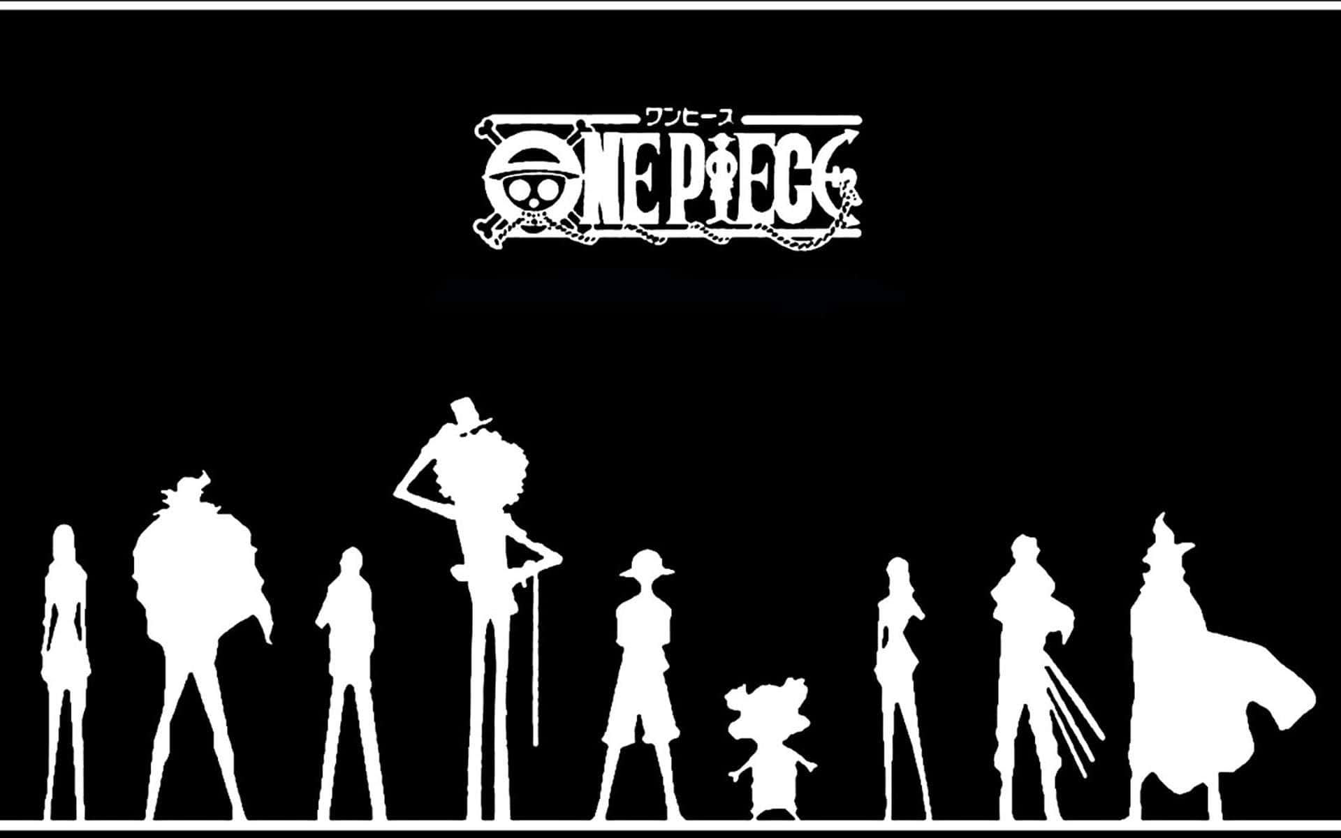 One Piece - Luffy Black and White Wallpaper