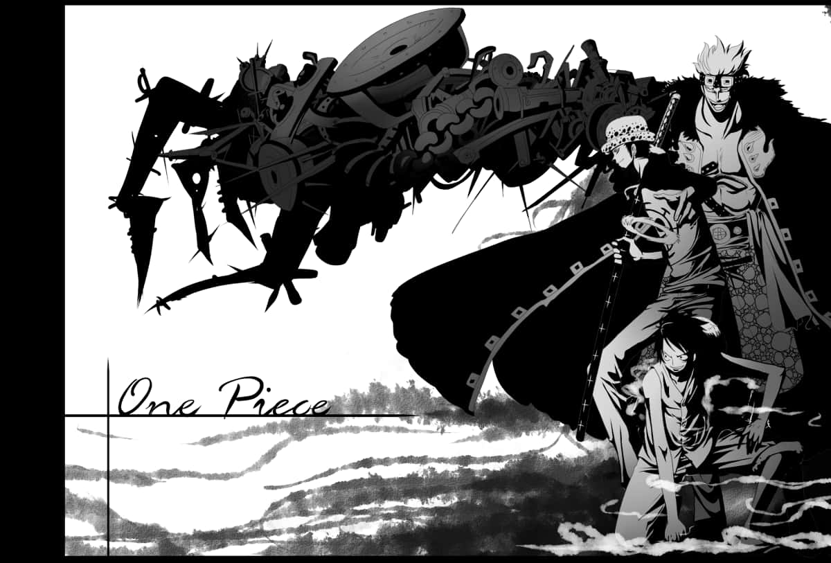 White and Black Luffy, the Straw Hat Pirate Wallpaper