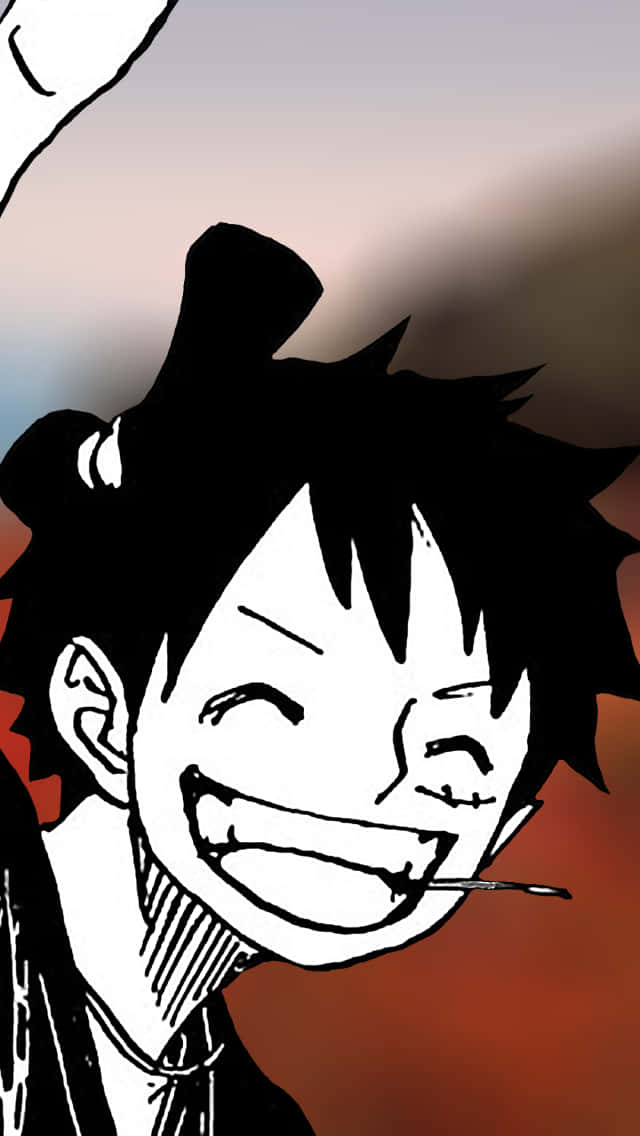 Luffy in his black and white glory Wallpaper