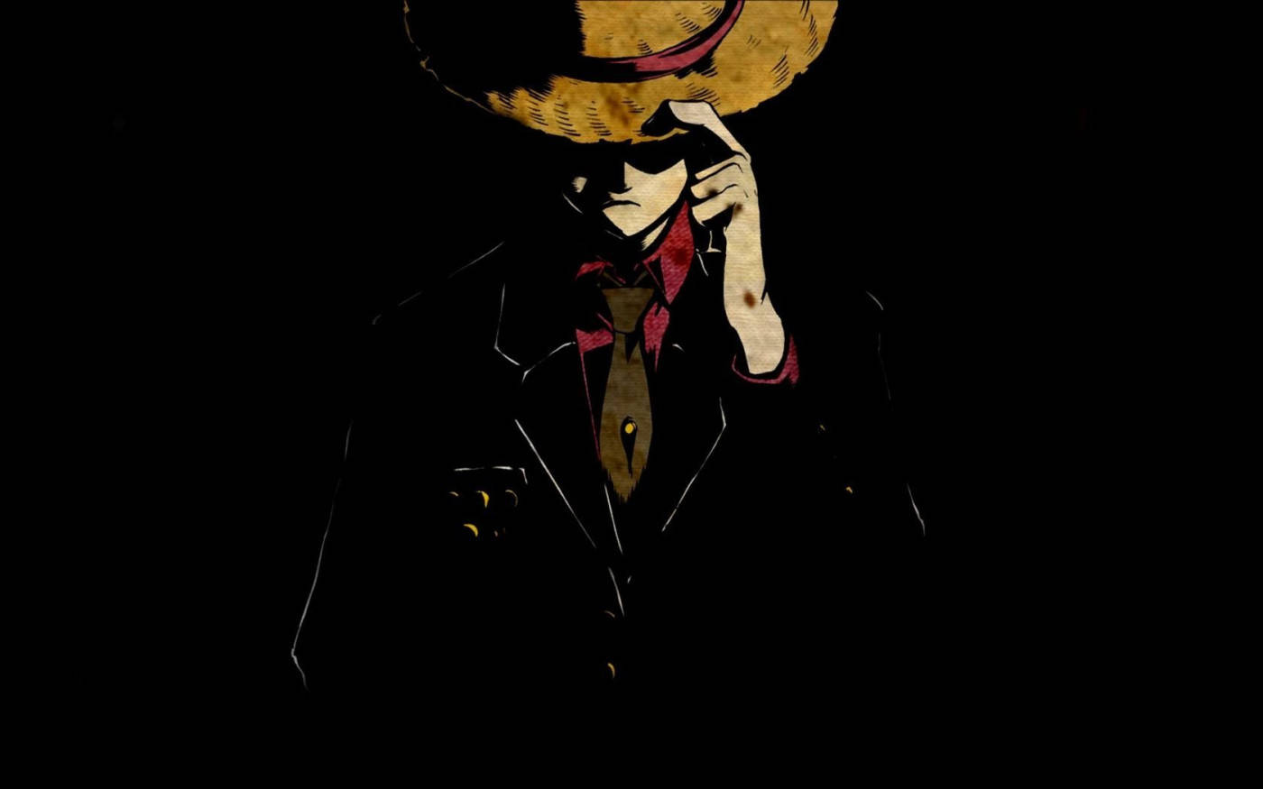 Luffy Black Suit Background