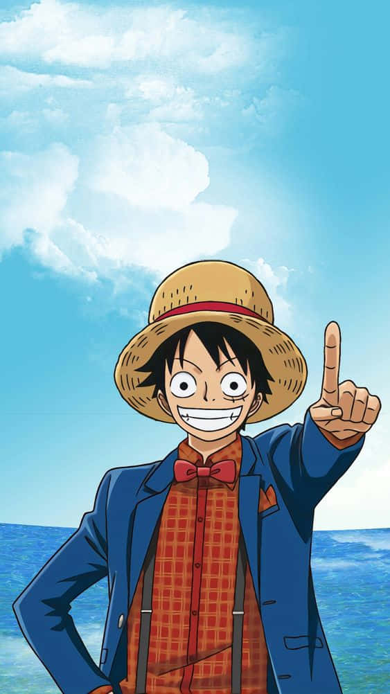 Luffy Dressed Up One Piece Character Wallpaper