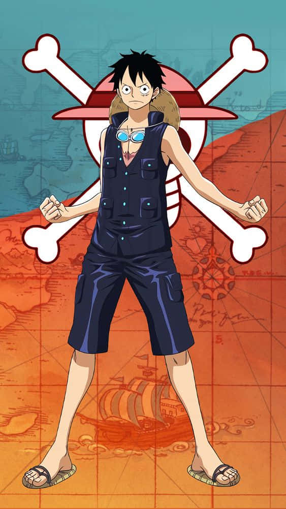 Luffy Drip Pose One Piece Wallpaper