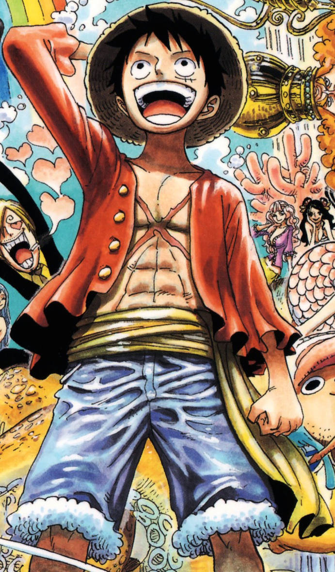 Luffy From One Piece Manga Background