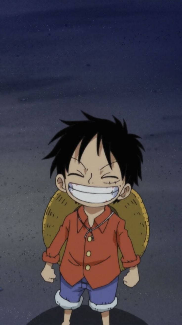 Younger And Cute Luffy Funny Wallpaper