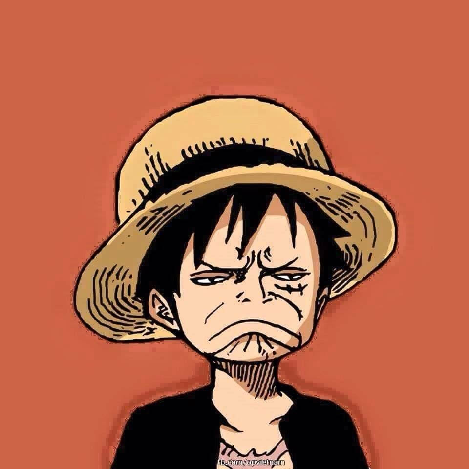 Luffy Funny Contour Drawing Wallpaper