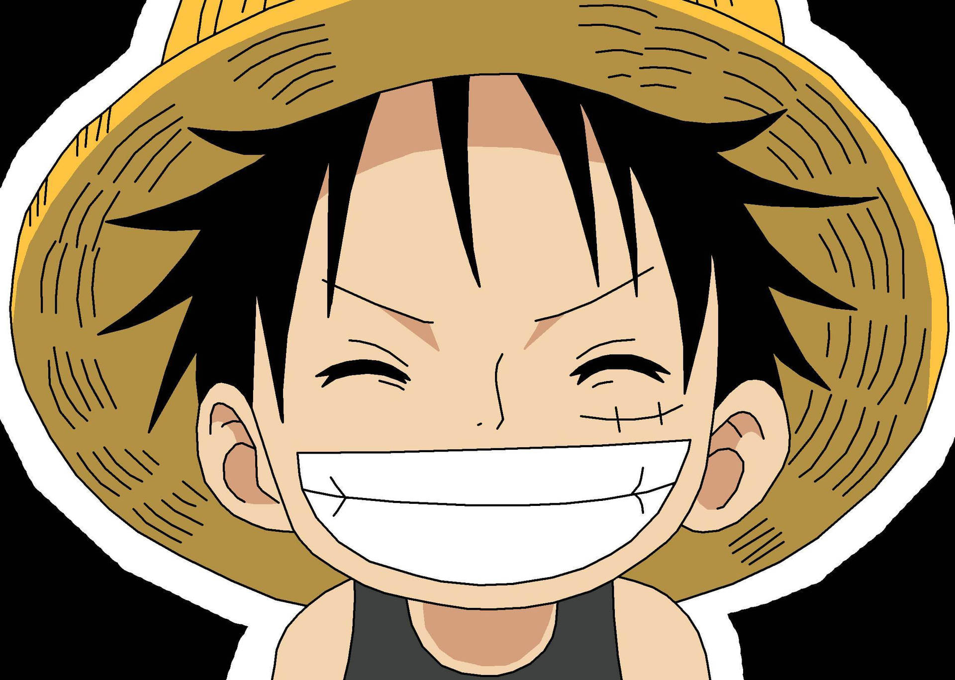 Luffy Funny Close-up Portrait Wallpaper