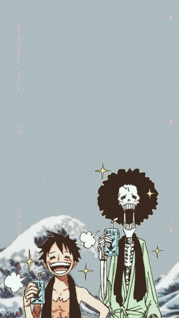 Brook And Luffy Funny Wallpaper