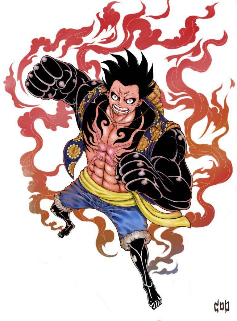 Luffygear 4 Flaming Body Would Be Translated To German As 