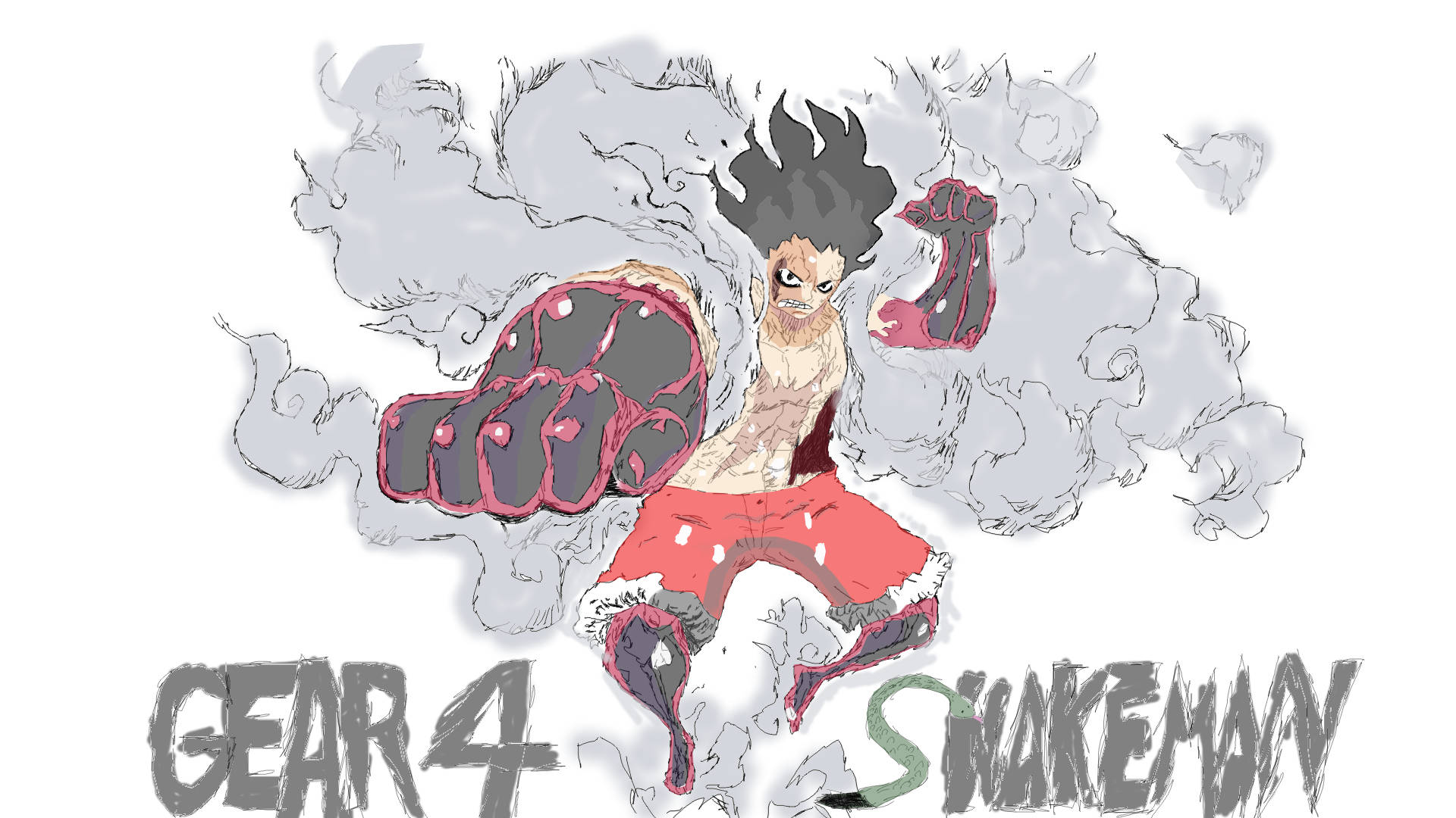 Luffy Gear 4 Snakeman Papel de Parede