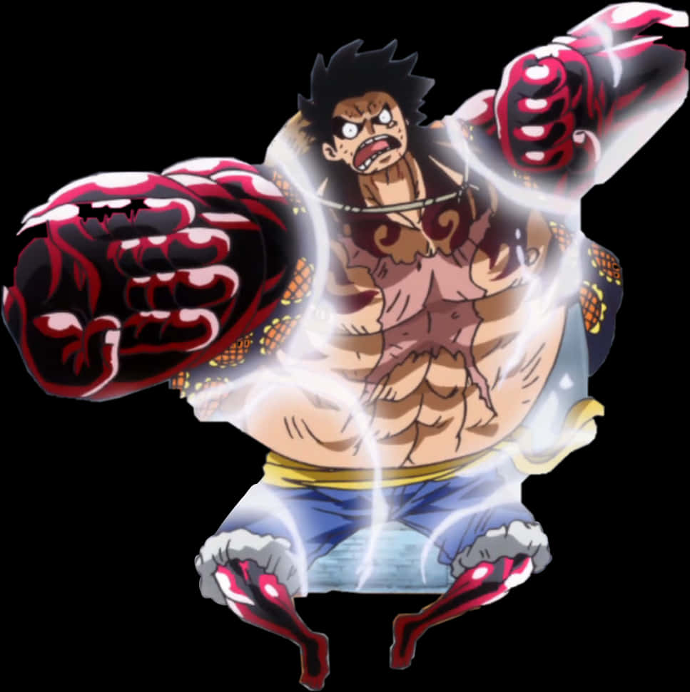 Download Luffy Gear Fourth Transformation | Wallpapers.com