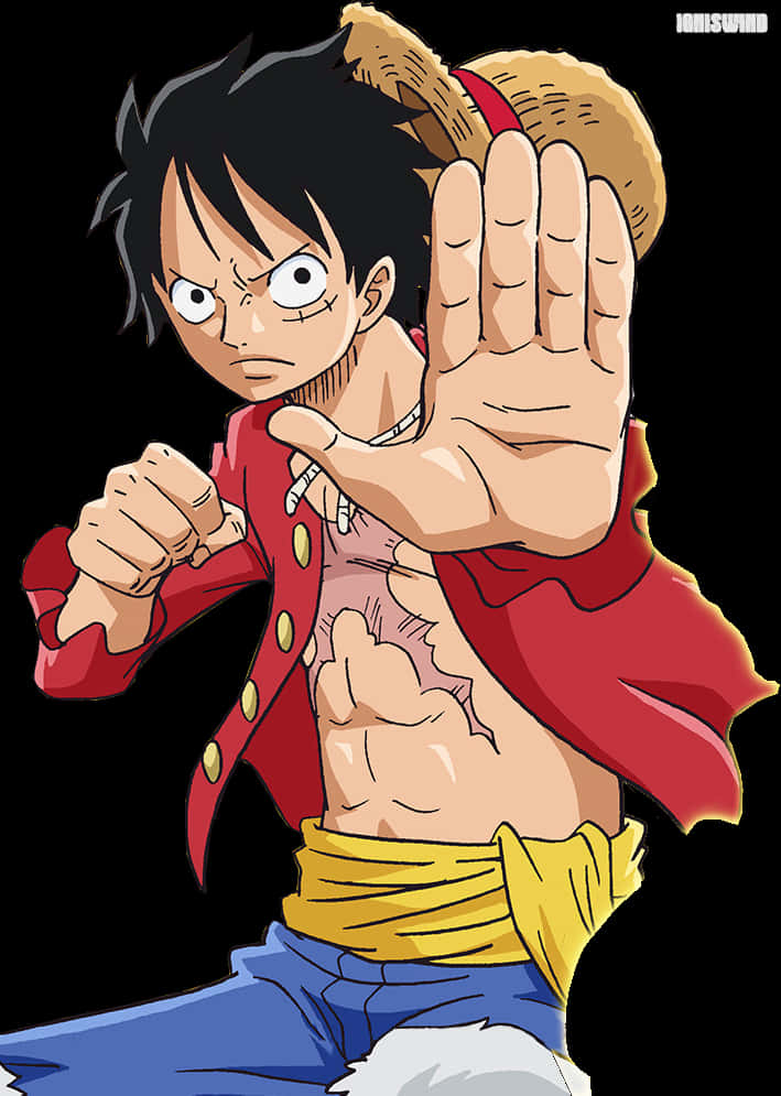 Luffy_ Gear_ Second_ Pose_ Anime PNG