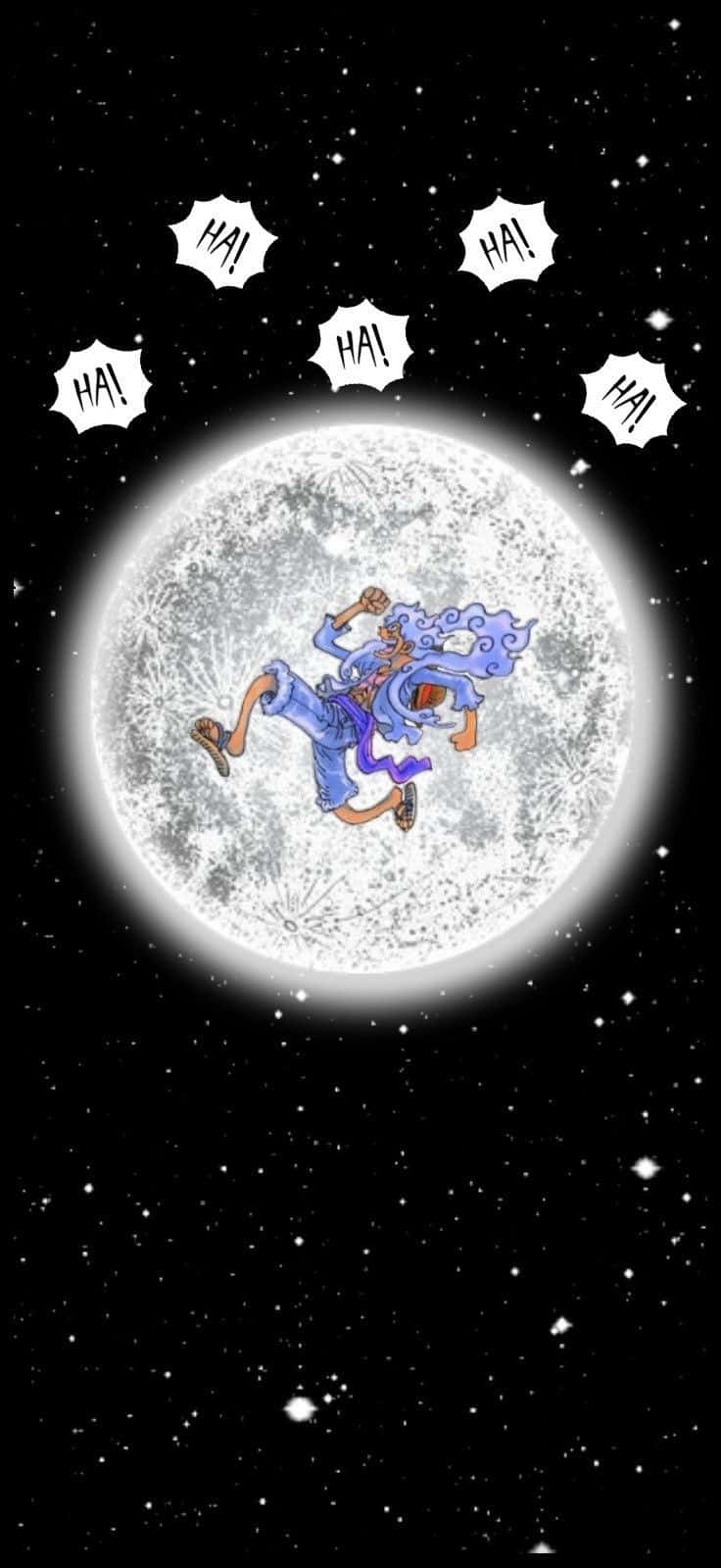 Luffy Gear5 Moon Background Wallpaper