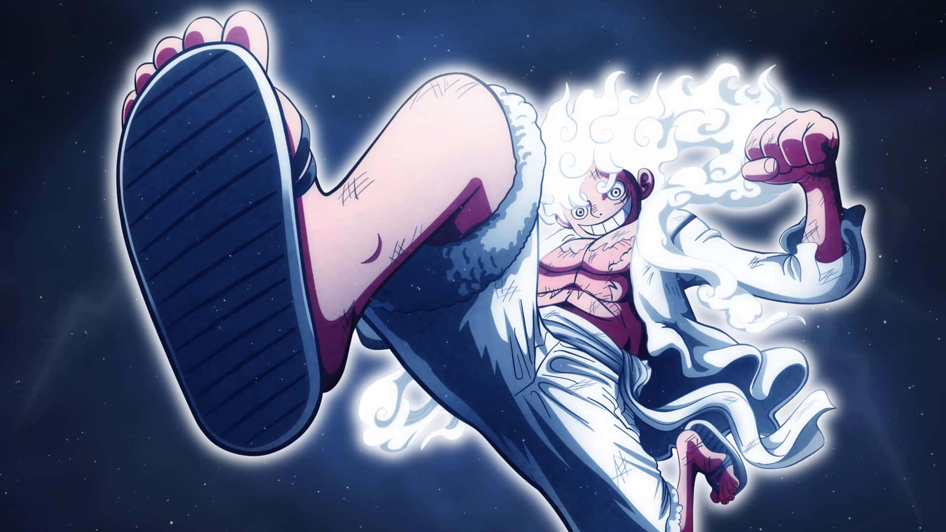 Luffy Gear5 Power Kick4 K Wallpaper