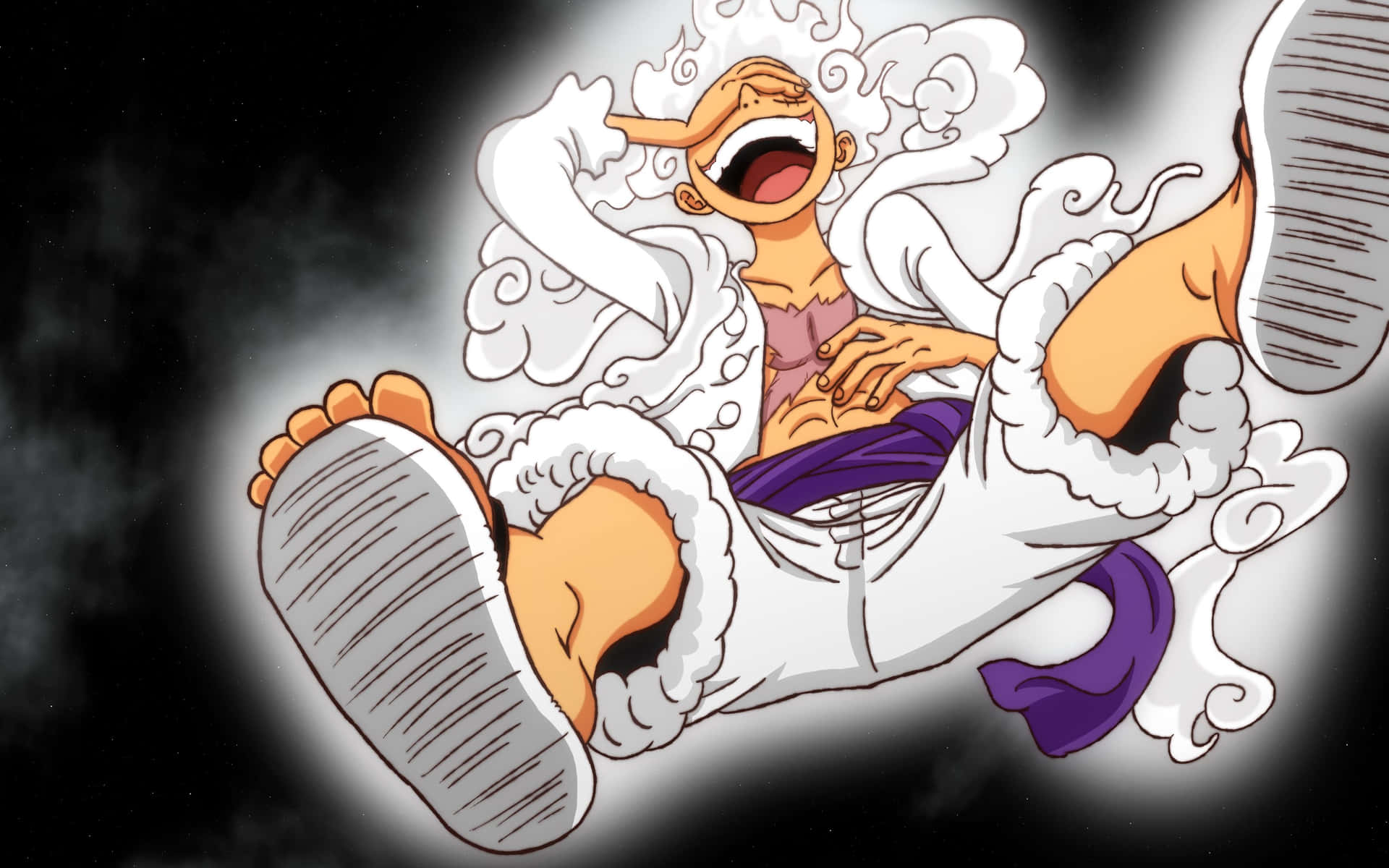 Luffy Laughing Full Body Wallpaper