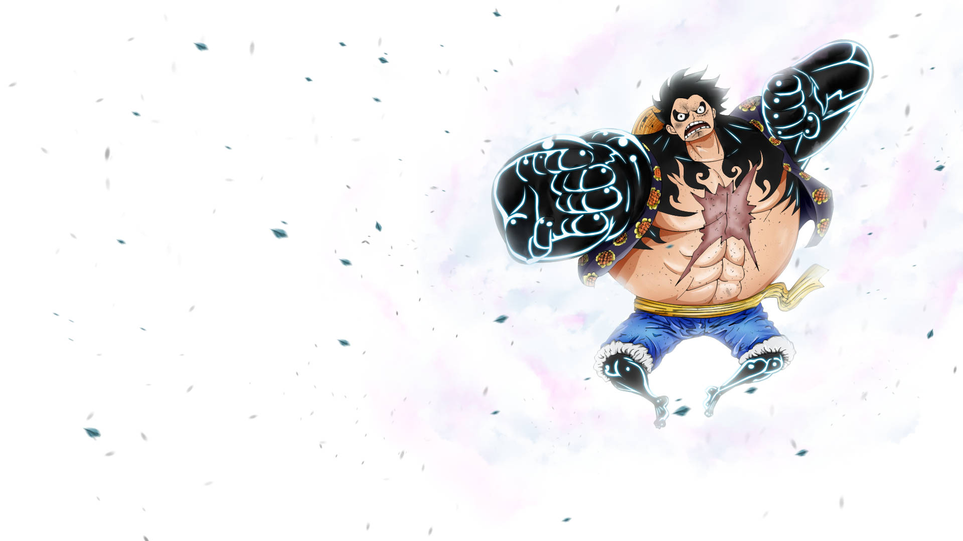 Luffy Med Stor Stærk Muskel Wallpaper