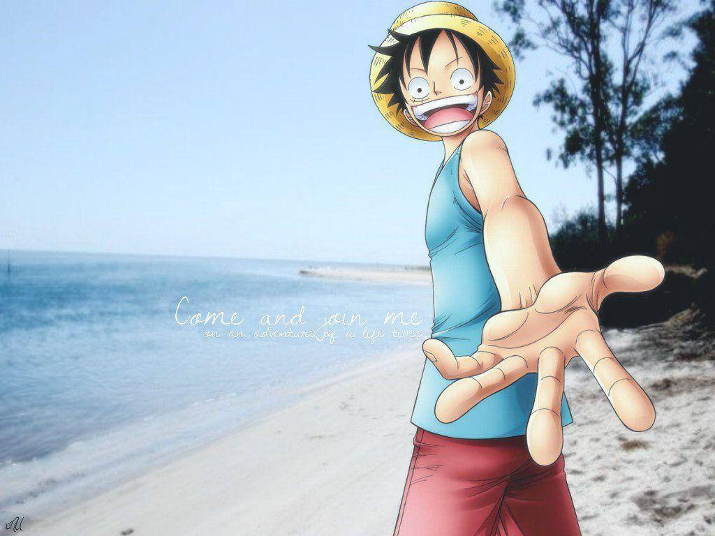 Luffy On The Beach Wallpaper