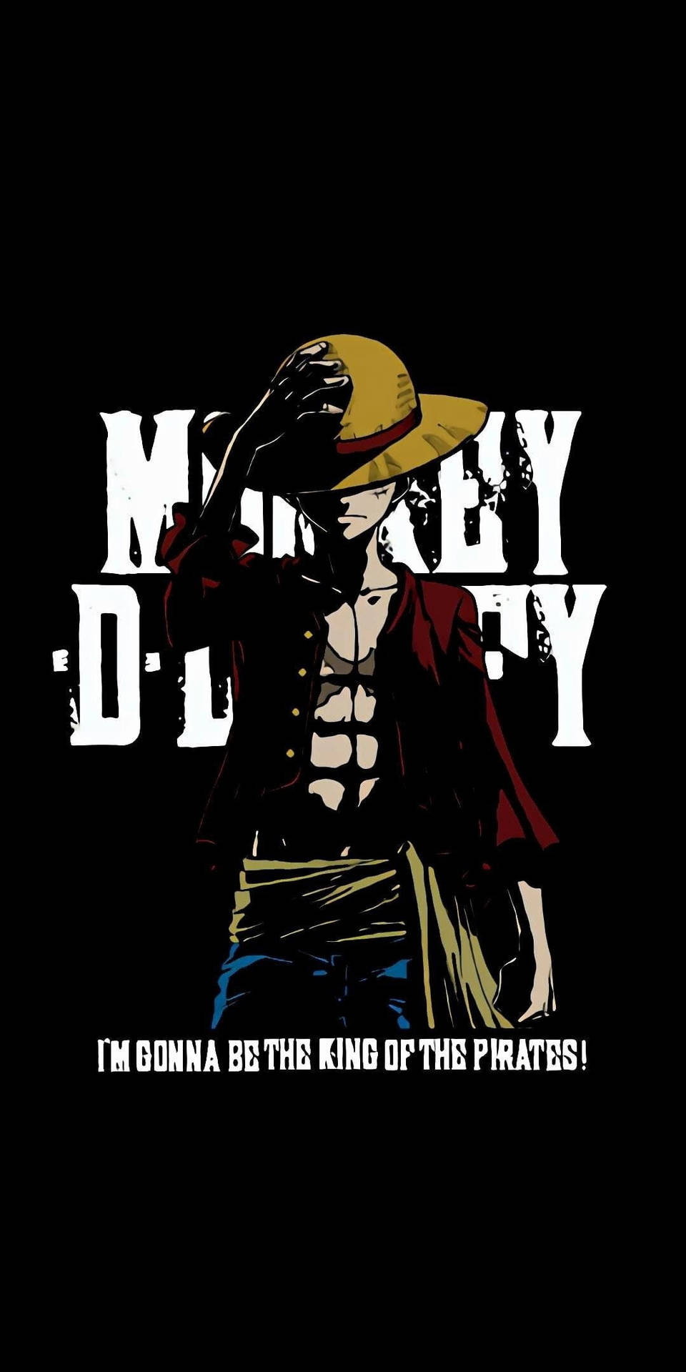 Luffy PFP One Piece Post Time Skip With Quotes Wallpaper