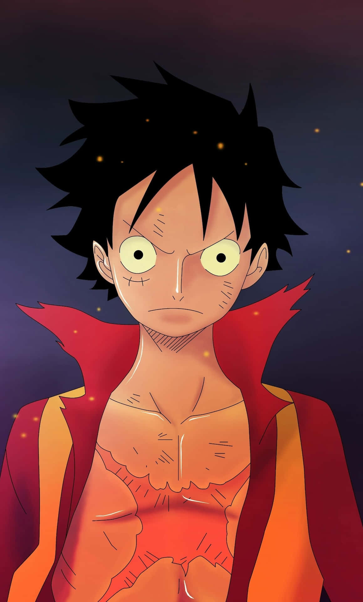 Wounded One Piece Luffy Phone Wallpaper