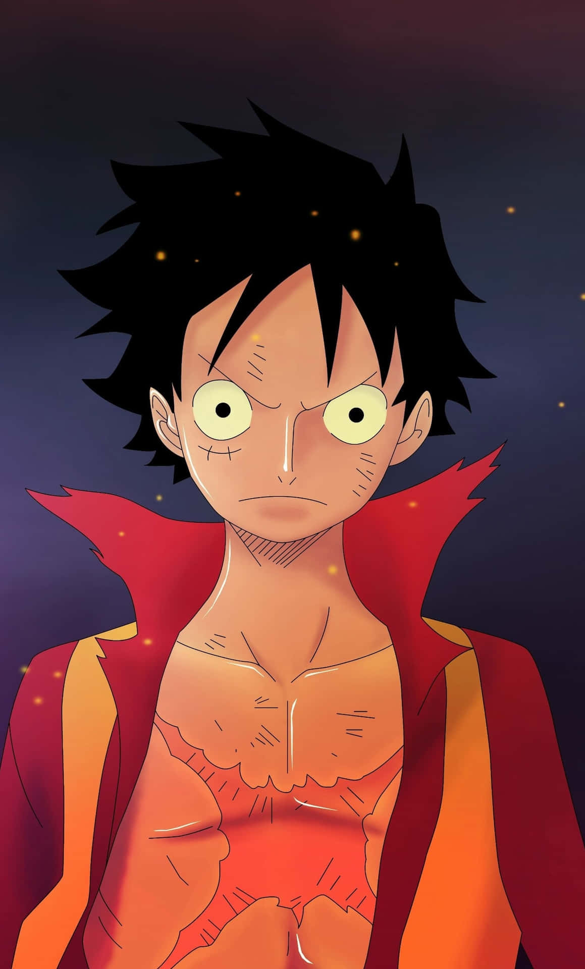 Gewonde One Piece Luffy Telefoon Achtergrond