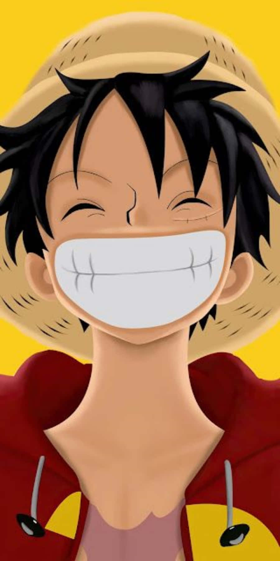 Download Smiling One Piece Luffy Phone Wallpaper | Wallpapers.Com