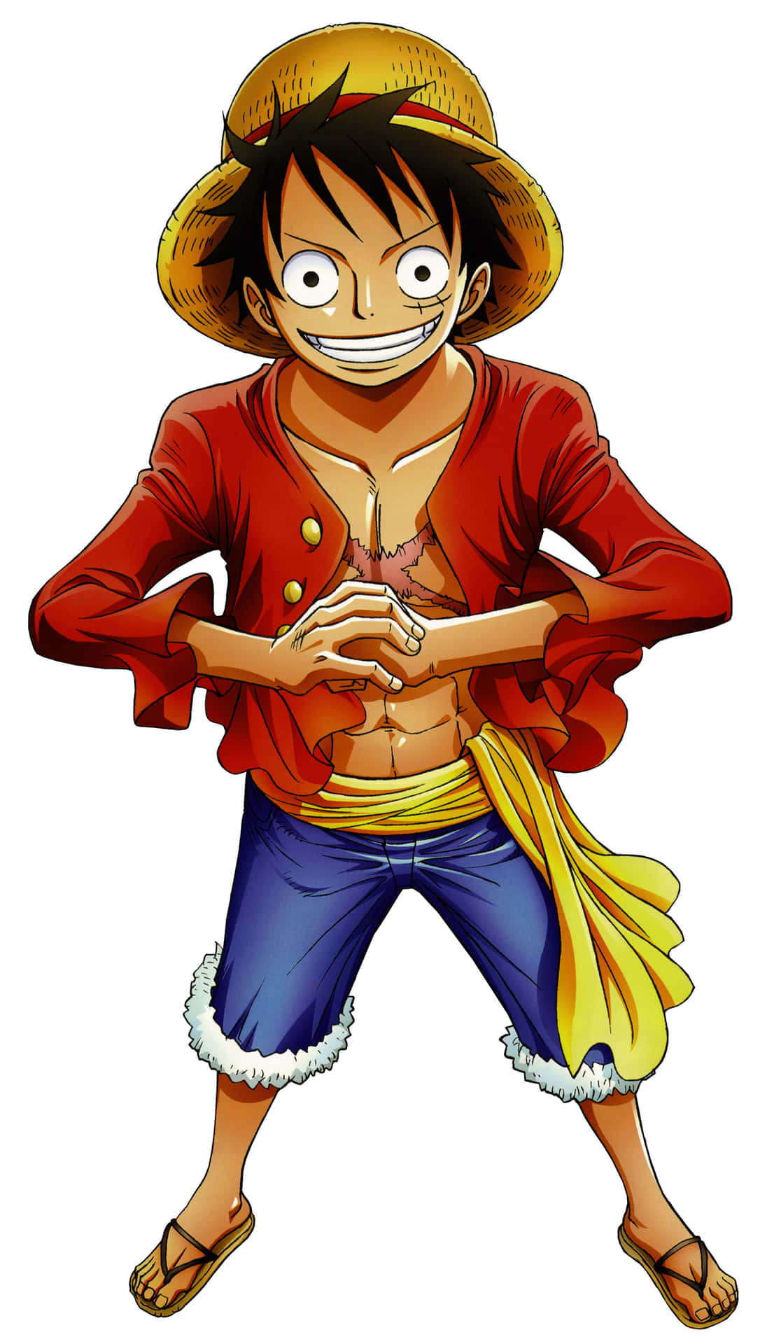 Teléfonocon Fondo De Pantalla De Luffy De One Piece. Fondo de pantalla