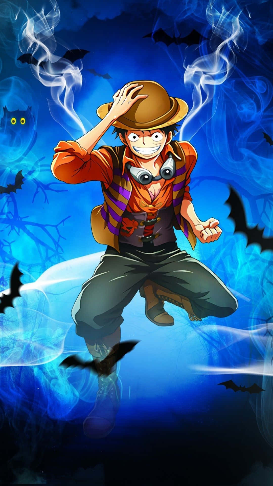 Halloween One Piece Luffy Phone Wallpaper