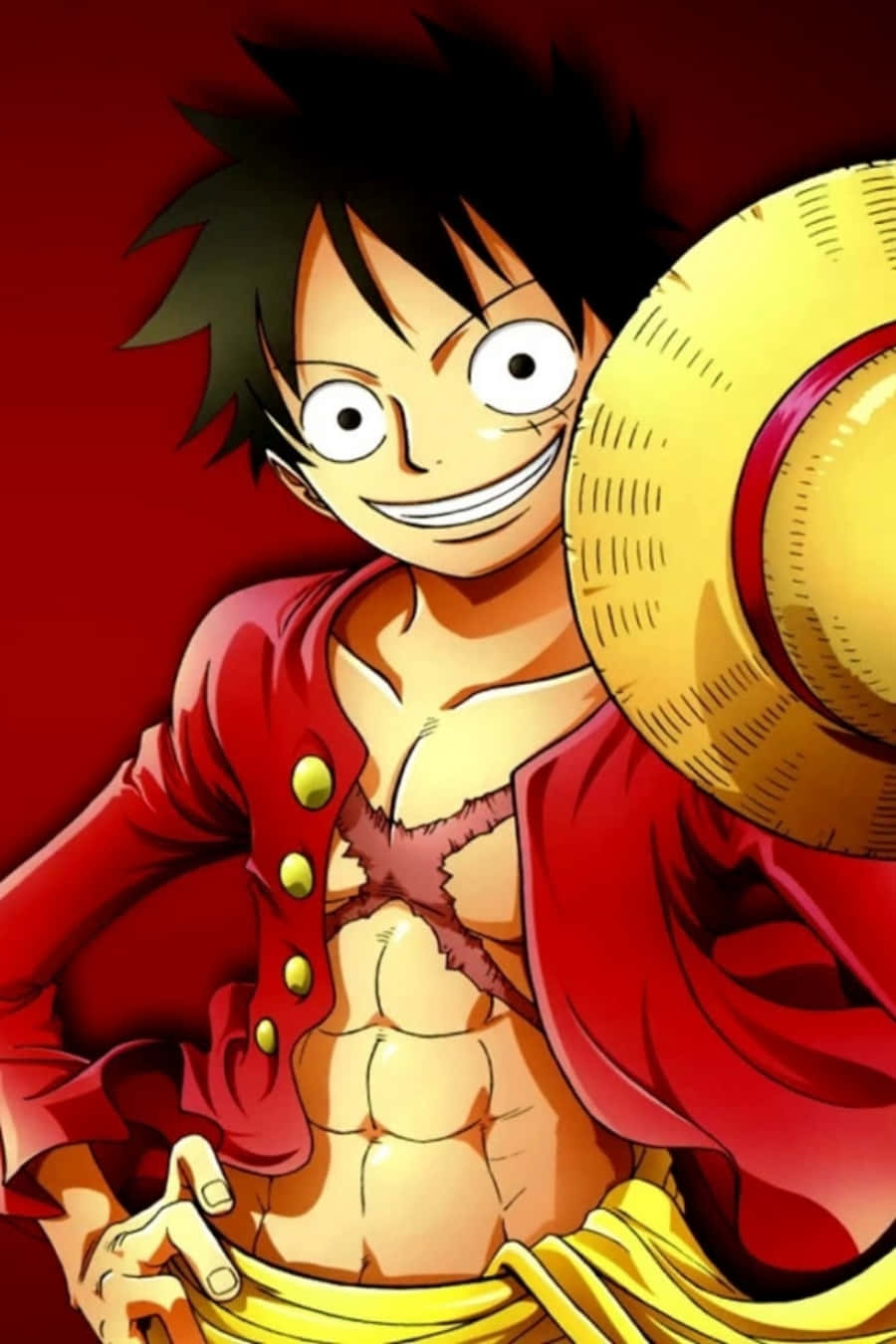 Luffy in action, showcasing his extraordinary powers on the phone wallpaper. Wallpaper