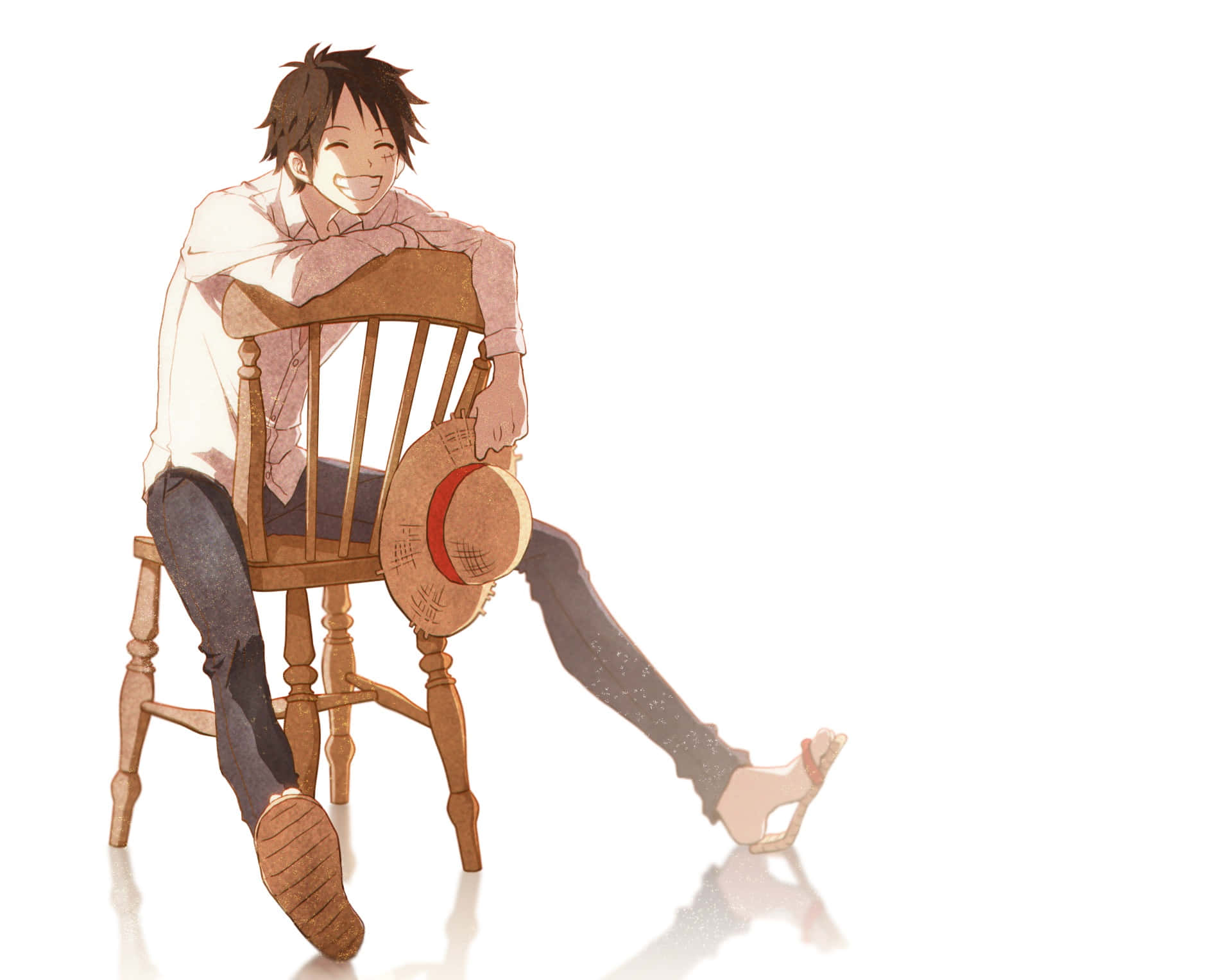 Luffy_ Relaxed_ Moment Wallpaper