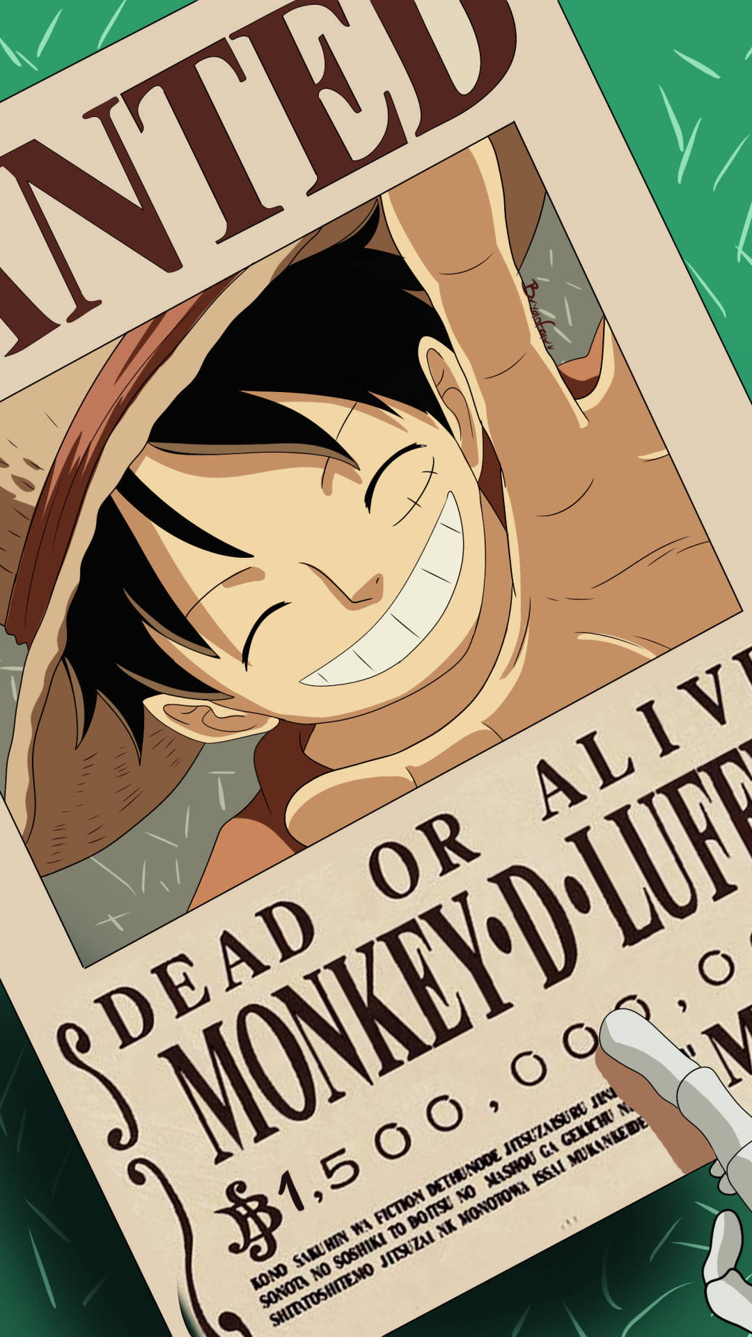 Luffy Smile Wanted Poster
