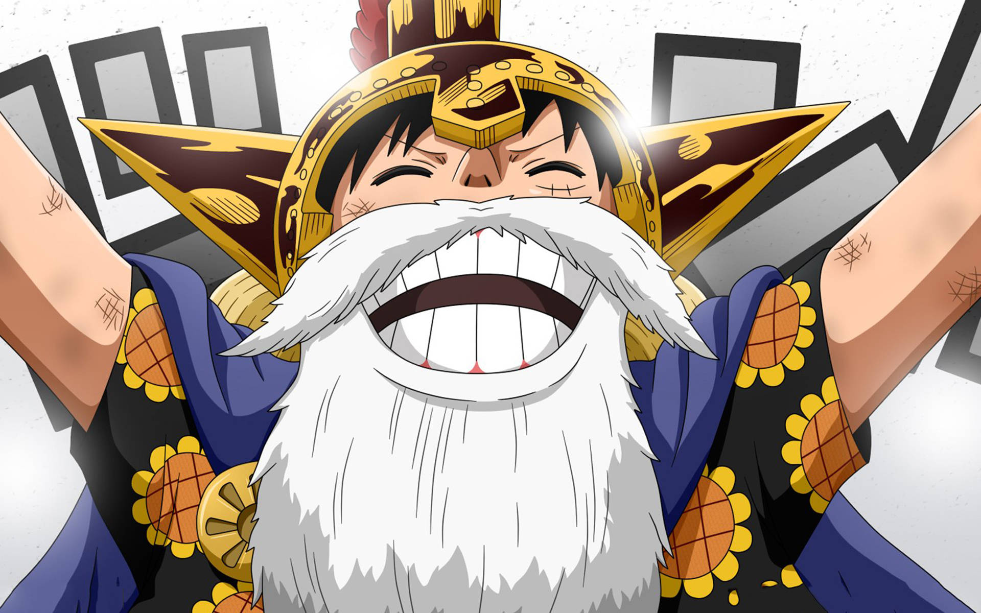 Luffy With White Beard Wallpaper
