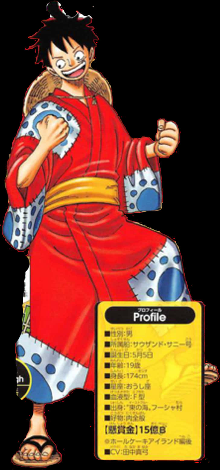 Luffyin Traditional Red Robe PNG