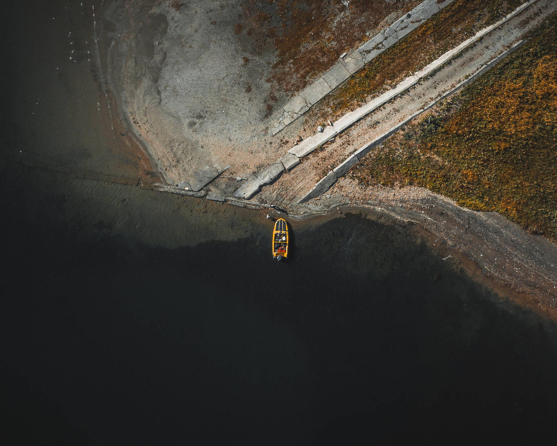 Luftfoto Af Kasakhstan-floden Wallpaper