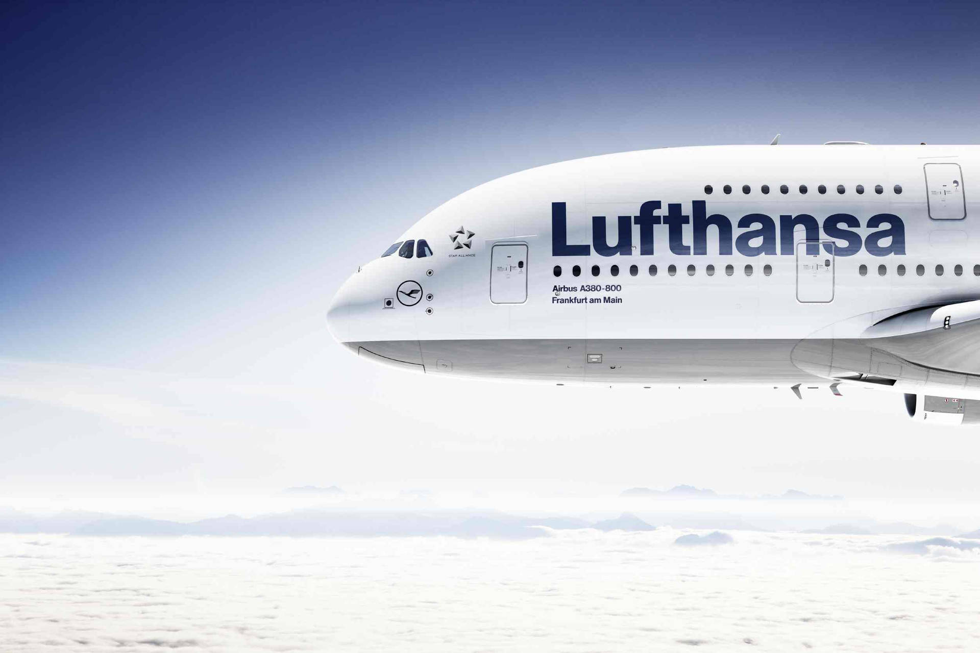 Lufthansa Aircraft In Focus Background