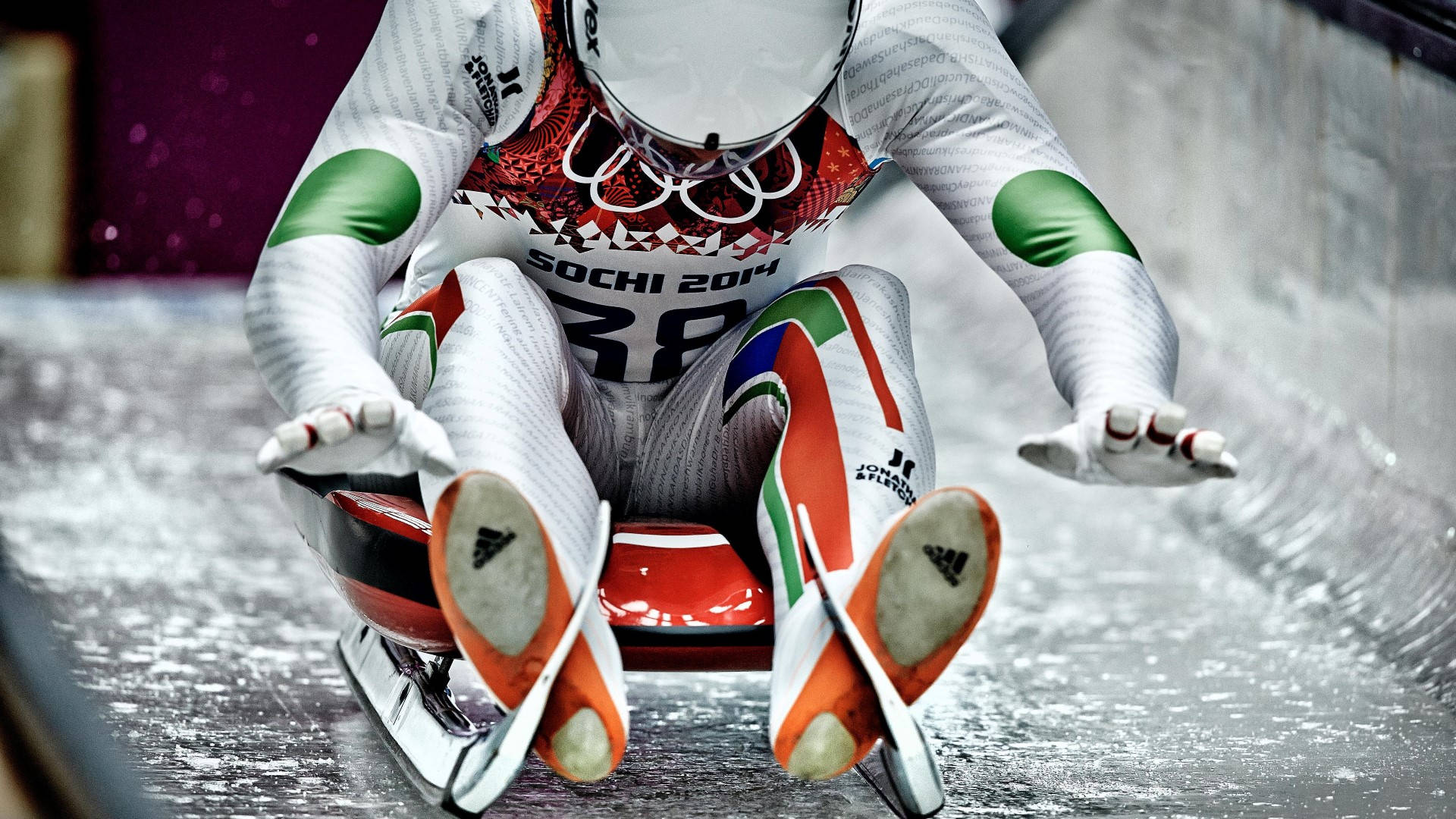 Luge Competitor At The 2014 Sochi Winter Olympics Wallpaper