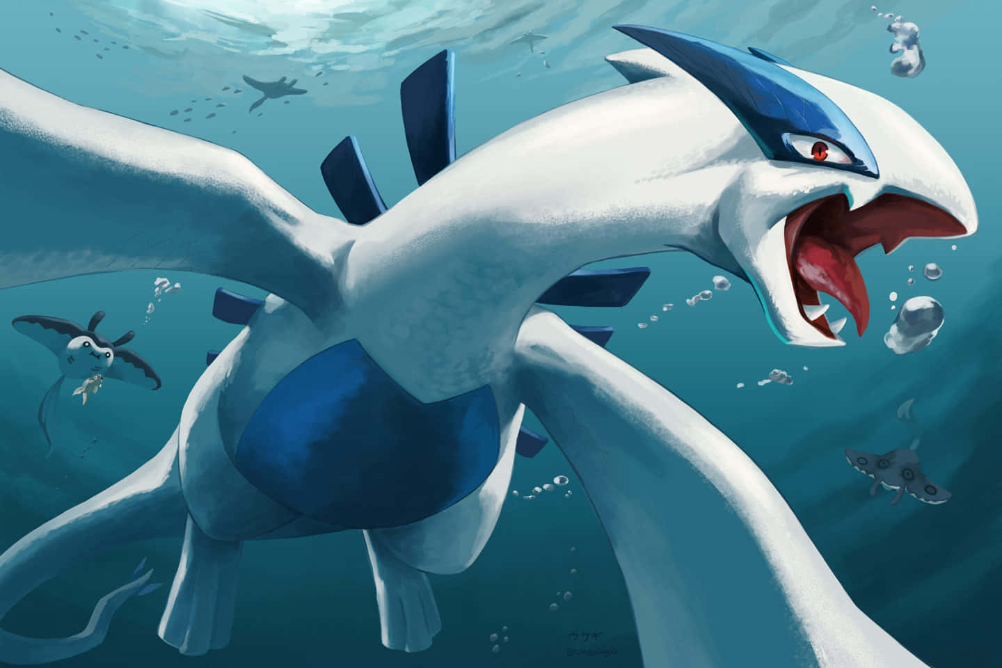 Lugia And Mantine Wallpaper