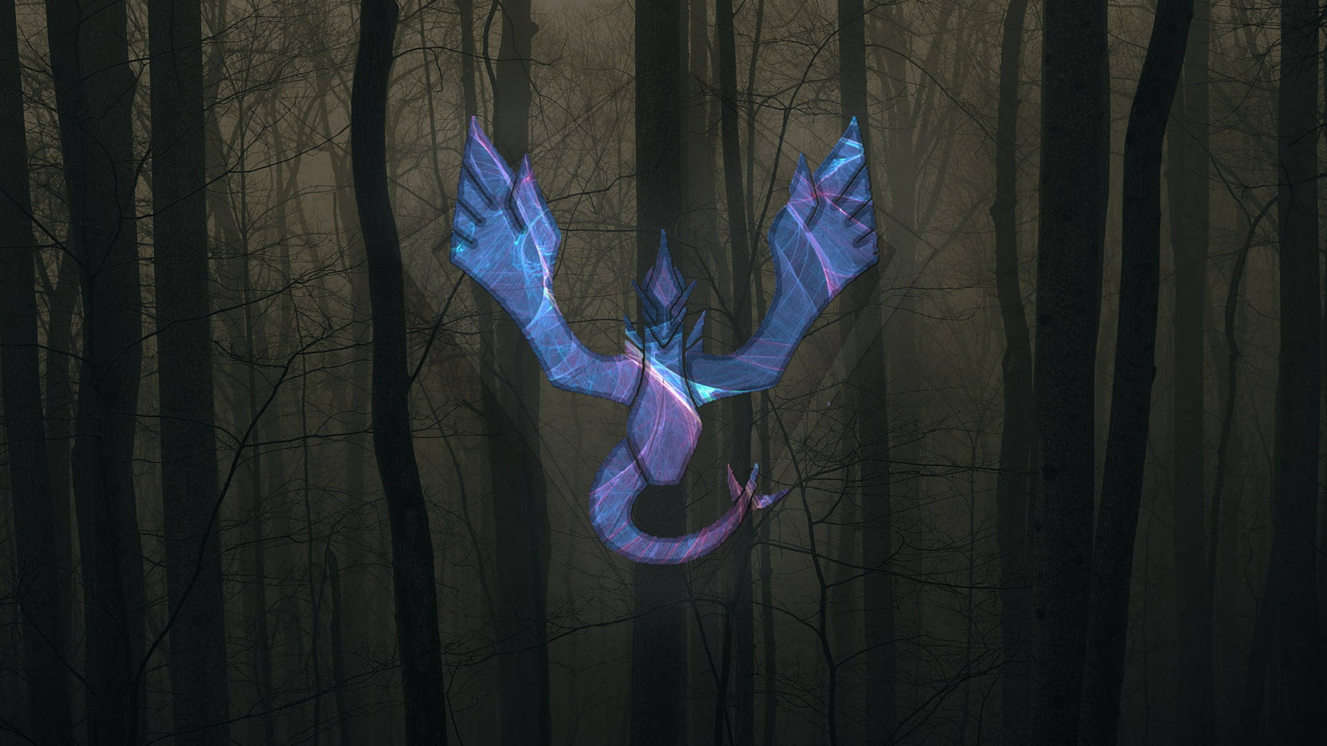 Lugia Logo In Forest