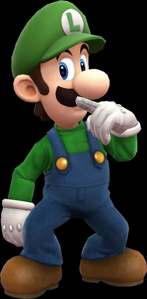 Luigi Character Pose PNG