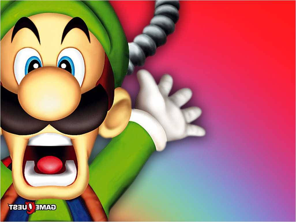 Luigi Gasping In Shock Wallpaper