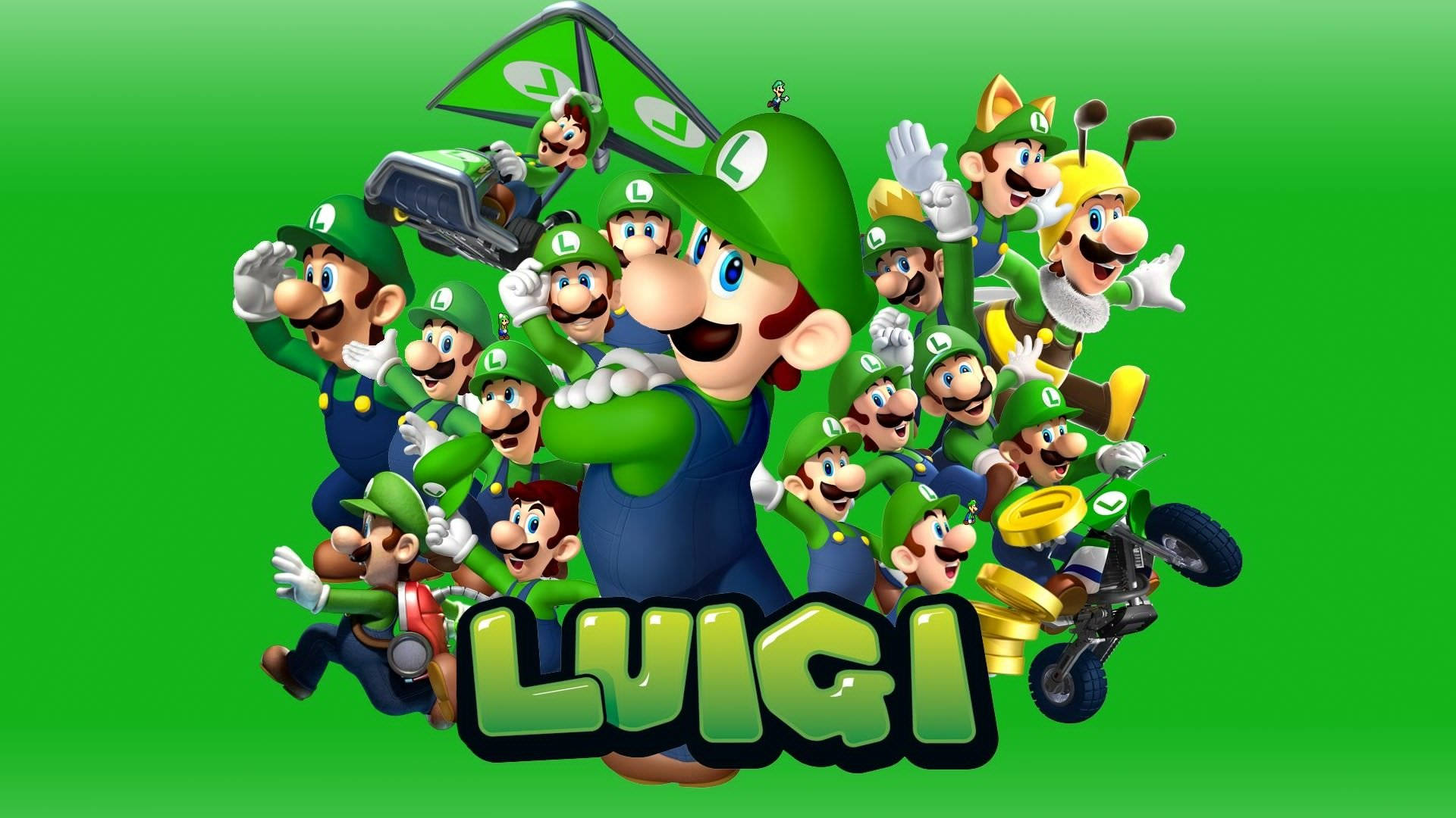 Luigi Nintendo Character Green Poster