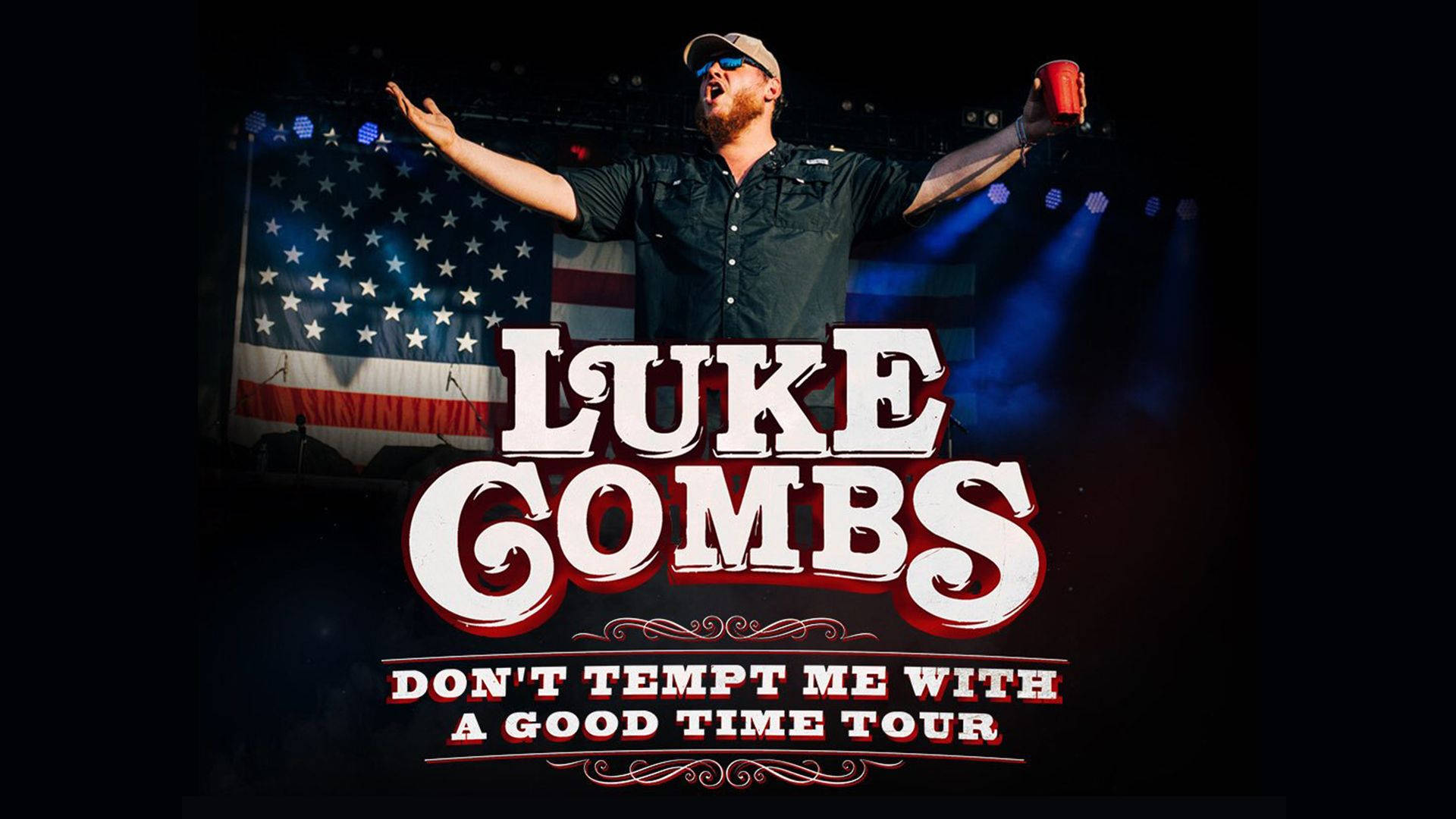 Luke Combs singing his heart out on a Nashville stage. Wallpaper