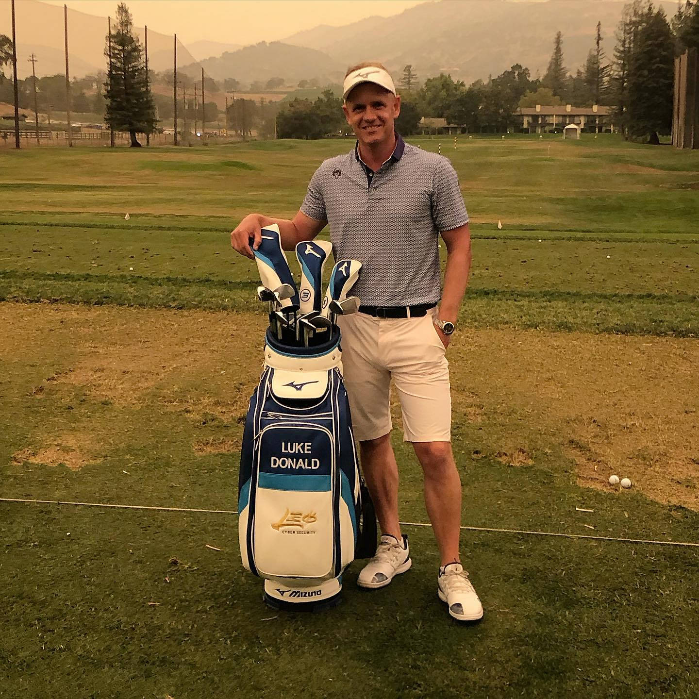 Luke Donald With His Golf Equipments Wallpaper