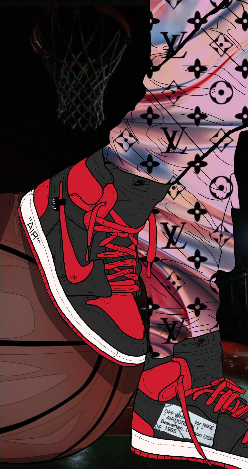 Luksus Brand Cartoon Nike Sko Wallpaper