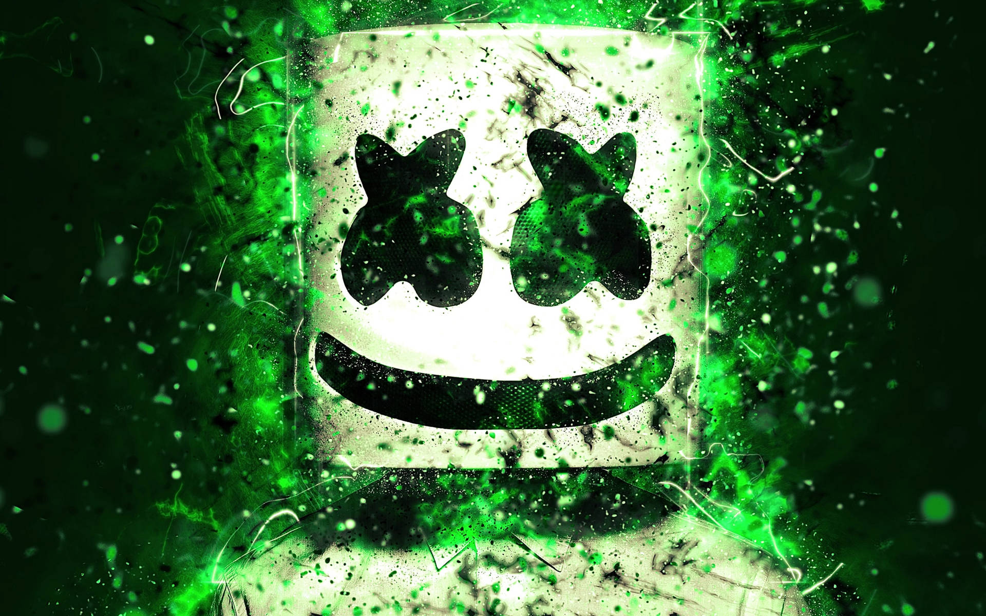 The iconic image of Marshmello from his single 