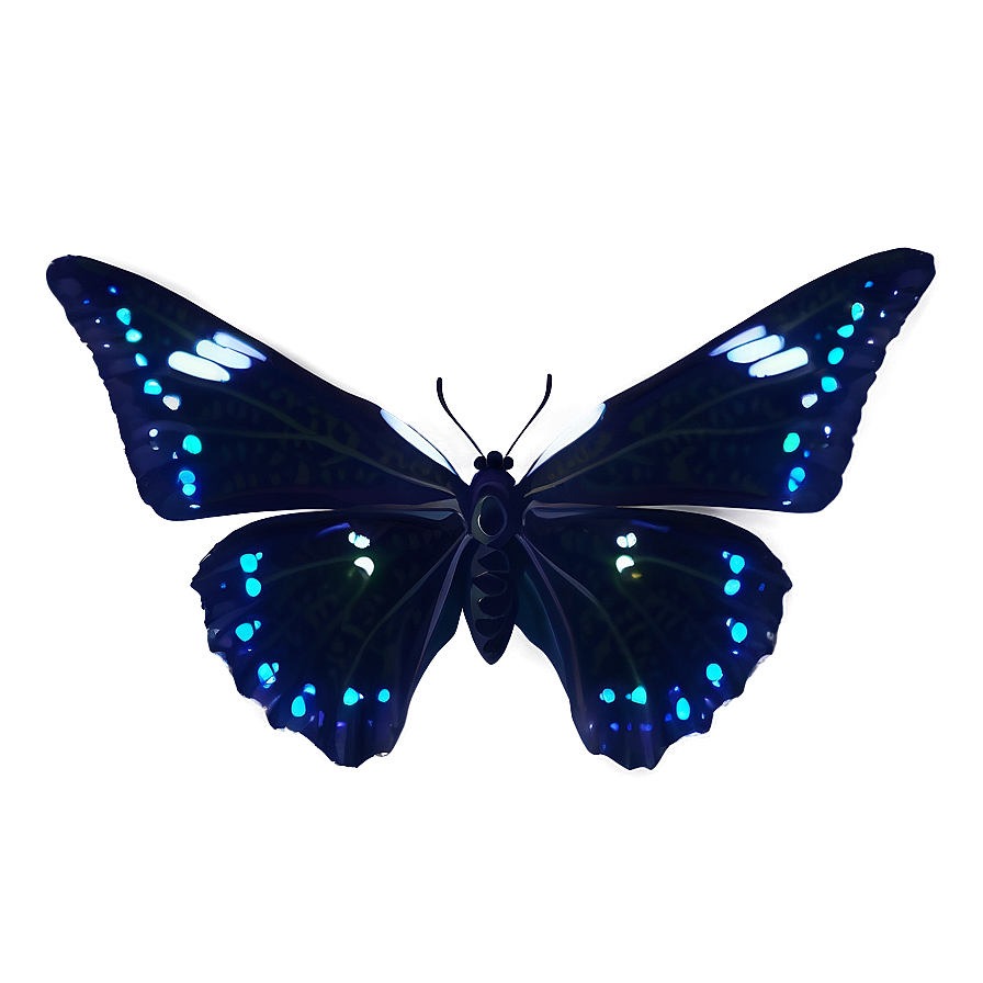 Luminous Black Butterfly Png Tck PNG