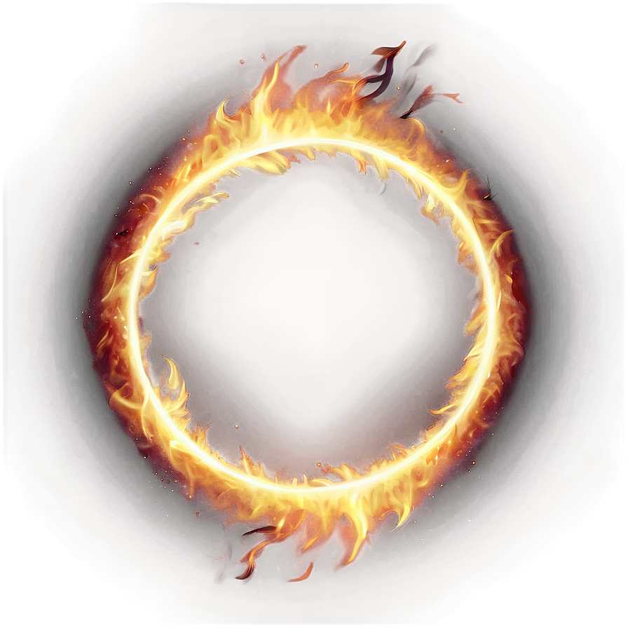 Luminous Fire Circle Png 06272024 PNG