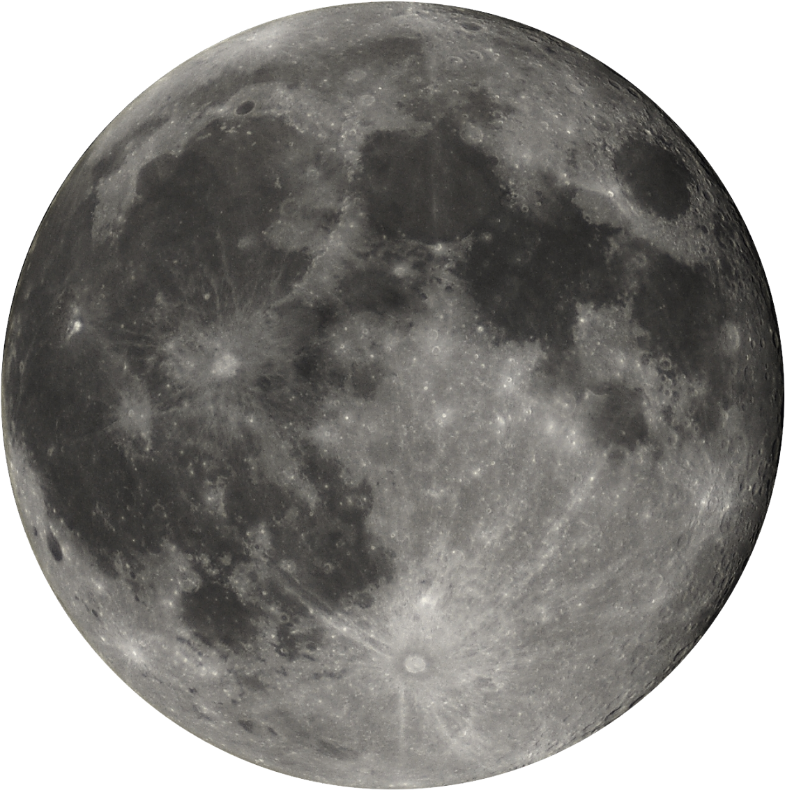 Luminous Full Moon Night Sky PNG