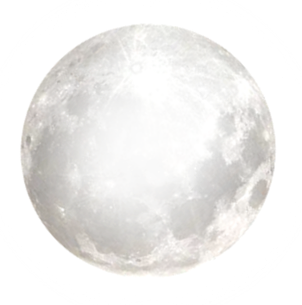 Luminous Full Moon Night Sky PNG